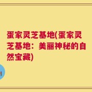 蛋家灵芝基地(蛋家灵芝基地：美丽神秘的自然宝藏)