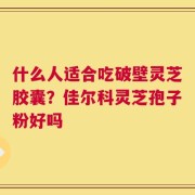 什么人适合吃破壁灵芝胶囊？佳尔科灵芝孢子粉好吗