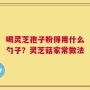 喝灵芝孢子粉得用什么勺子？灵芝菇家常做法
