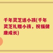 千年灵芝送小孩(千年灵芝礼赠小孩，祝福健康成长)