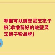 哪里可以破壁灵芝孢子粉(求推荐好的破壁灵芝孢子粉品牌)