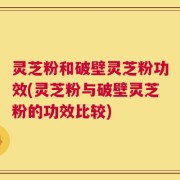 灵芝粉和破壁灵芝粉功效(灵芝粉与破壁灵芝粉的功效比较)