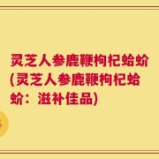 灵芝人参鹿鞭枸杞蛤蚧(灵芝人参鹿鞭枸杞蛤蚧：滋补佳品)