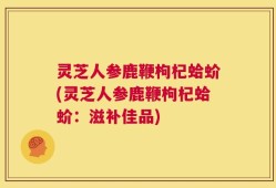 灵芝人参鹿鞭枸杞蛤蚧(灵芝人参鹿鞭枸杞蛤蚧：滋补佳品)