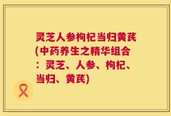 灵芝人参枸杞当归黄芪(中药养生之精华组合：灵芝、人参、枸杞、当归、黄芪)