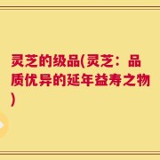 灵芝的级品(灵芝：品质优异的延年益寿之物)