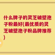 什么牌子的灵芝破壁孢子粉最好(最优质的灵芝破壁孢子粉品牌推荐)