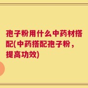 孢子粉用什么中药材搭配(中药搭配孢子粉，提高功效)