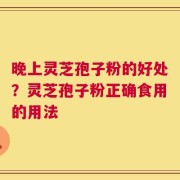 晚上灵芝孢子粉的好处？灵芝孢子粉正确食用的用法