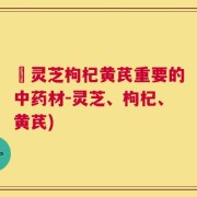 朿灵芝枸杞黄芪重要的中药材-灵芝、枸杞、黄芪)
