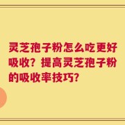 灵芝孢子粉怎么吃更好吸收？提高灵芝孢子粉的吸收率技巧？