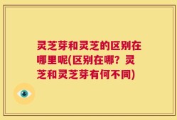 灵芝芽和灵芝的区别在哪里呢(区别在哪？灵芝和灵芝芽有何不同)