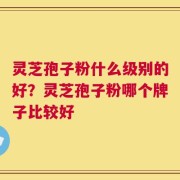 灵芝孢子粉什么级别的好？灵芝孢子粉哪个牌子比较好