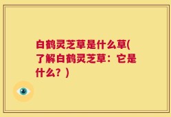 白鹤灵芝草是什么草(了解白鹤灵芝草：它是什么？)