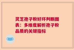 灵芝孢子粉好坏判断图表：多维度解析孢子粉品质的关键指标