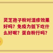 灵芝孢子粉对湿疹效果好吗？免疫力低下吃什么好呢？蛋白粉行吗？