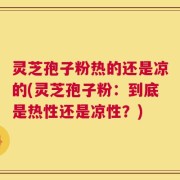 灵芝孢子粉热的还是凉的(灵芝孢子粉：到底是热性还是凉性？)