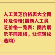 人工灵芝价格表大全图片及价格(最新人工灵芝价格一览表：图片展示不同规格，让你轻松选购)
