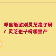 哪里能鉴别灵芝孢子粉？灵芝孢子粉哪里产