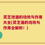 灵芝泡酒的功效与作用大全(灵芝酒的功效与作用全解析！)