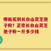 哪能买到长白山灵芝孢子粉？正宗长白山灵芝孢子粉一斤多少钱
