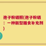孢子粉硒照(孢子粉硒：一种新型膳食补充剂)