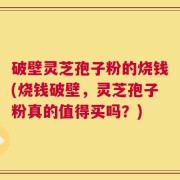破壁灵芝孢子粉的烧钱(烧钱破壁，灵芝孢子粉真的值得买吗？)