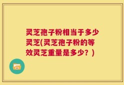 灵芝孢子粉相当于多少灵芝(灵芝孢子粉的等效灵芝重量是多少？)