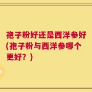 孢子粉好还是西洋参好(孢子粉与西洋参哪个更好？)