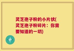 灵芝孢子粉的小片状(灵芝孢子粉碎片：你需要知道的一切)