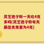 灵芝孢子粉一天吃4克多吗(灵芝孢子粉每天最佳食用量为4克)