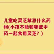 儿童吃灵芝禁忌什么药材(小孩不能和哪些中药一起食用灵芝？)