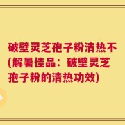 破壁灵芝孢子粉清热不(解暑佳品：破壁灵芝孢子粉的清热功效)