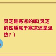 灵芝是寒凉的嘛(灵芝的性质属于寒凉还是温热？)