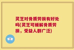灵芝对骨质劳损有好处吗(灵芝可缓解骨质劳损，受益人群广泛)
