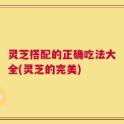 灵芝搭配的正确吃法大全(灵芝的完美)