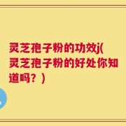 灵芝孢子粉的功效j(灵芝孢子粉的好处你知道吗？)