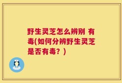 野生灵芝怎么辨别 有毒(如何分辨野生灵芝是否有毒？)