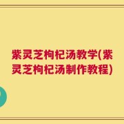 紫灵芝枸杞汤教学(紫灵芝枸杞汤制作教程)