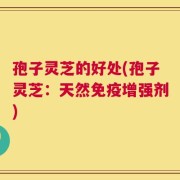 孢子灵芝的好处(孢子灵芝：天然免疫增强剂)