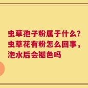 虫草孢子粉属于什么？虫草花有粉怎么回事，泡水后会褪色吗