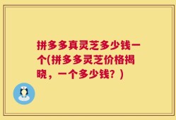 拼多多真灵芝多少钱一个(拼多多灵芝价格揭晓，一个多少钱？)