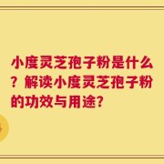 小度灵芝孢子粉是什么？解读小度灵芝孢子粉的功效与用途？
