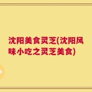 沈阳美食灵芝(沈阳风味小吃之灵芝美食)