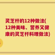 灵芝杆的12种做法(12种美味、营养又健康的灵芝杆料理做法)