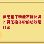 灵芝孢子粉能不能补肾？灵芝孢子粉的功效是什么