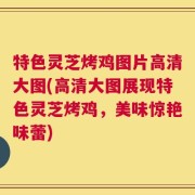 特色灵芝烤鸡图片高清大图(高清大图展现特色灵芝烤鸡，美味惊艳味蕾)