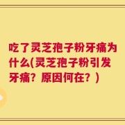 吃了灵芝孢子粉牙痛为什么(灵芝孢子粉引发牙痛？原因何在？)