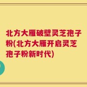 北方大雁破壁灵芝孢子粉(北方大雁开启灵芝孢子粉新时代)