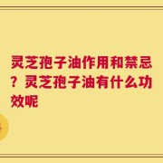 灵芝孢子油作用和禁忌？灵芝孢子油有什么功效呢